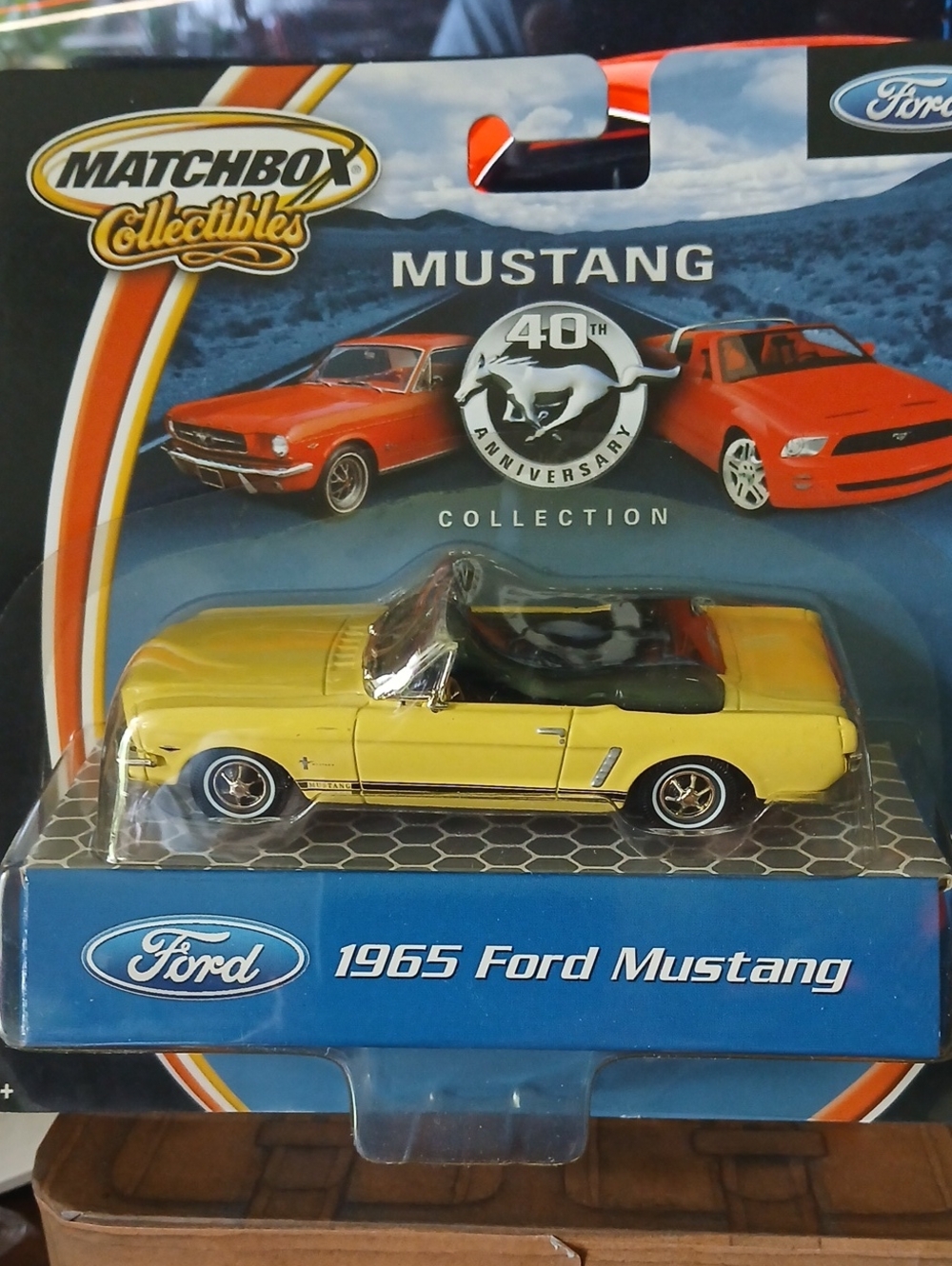 Matchbox Collectibles 1/43 Scale 1965 Ford Mustang Die-Cast Toy Car - Yellow